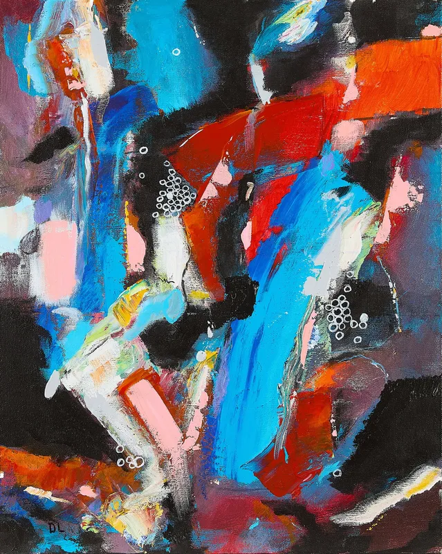 Dale Laun Abstract Acrylic on Canvas Painting from auction in St. Paul, Minnesota