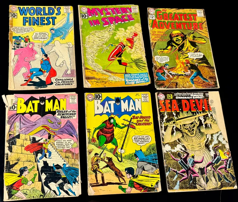 A Collection of Six Vintage Silver Age DC Comic Books, 1961 from auction in Campbell, New York