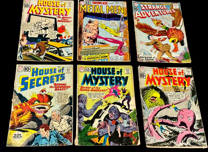 A Collection of Six Silver Age DC Comics Including Showcase 39 and House of Mystery from auction in Campbell, New York