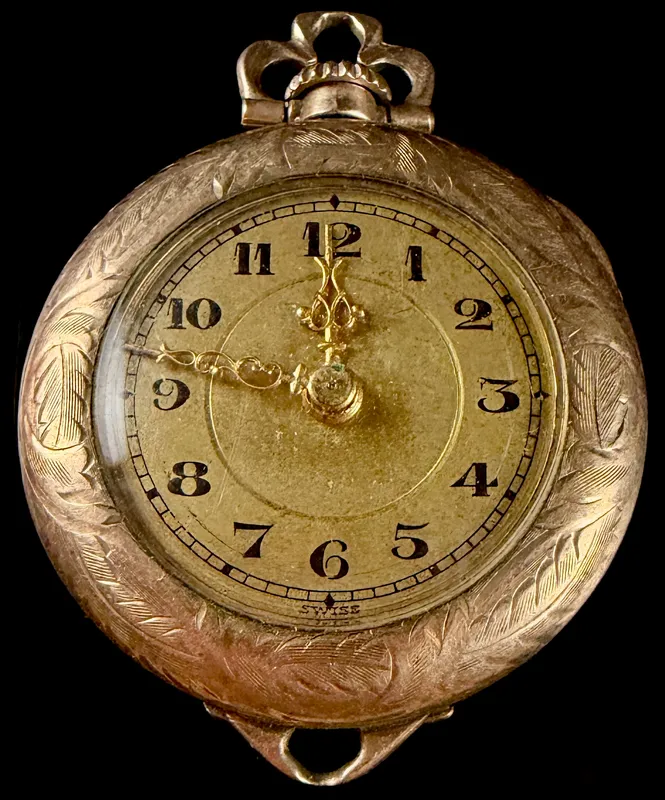 Lotus Watch Co. Swiss 15 Jewel Pendant Pocket Watch in Wadsworth Gold Filled Case from auction in Campbell, New York