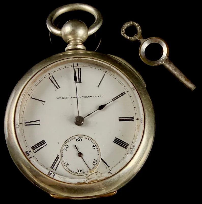 Antique Elgin National Watch Co G M Wheeler 18 Size Key Wind Pocket Watch from auction in Campbell, New York