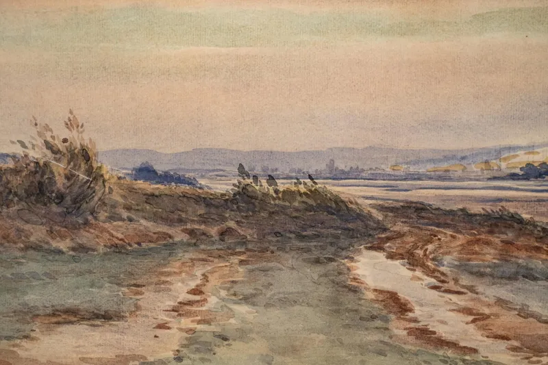 Paul Jaubert, French Landscape Signed Watercolor Painting - No Reserve from auction in Kingston, New York
