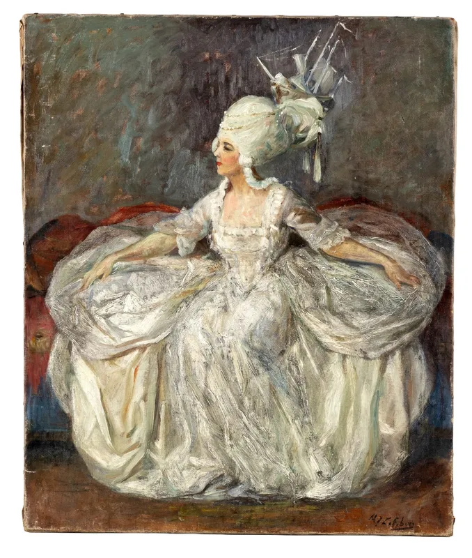 Maurice Jean Lefebvre, Marie Antoinette Signed Oil on Canvas Painting from auction in Kingston, New York