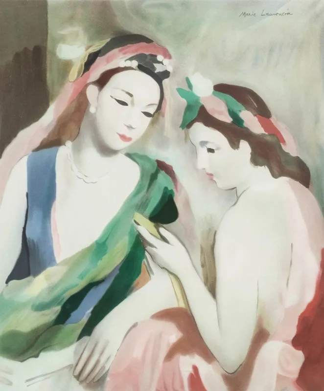 Marie Laurencin, 'Les Deux Amies' Limited Edition Lithograph 52/250 - No Reserve from auction in Kingston, New York