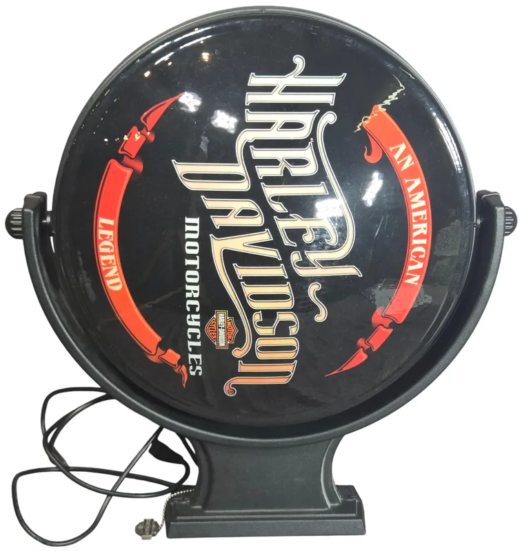 Harley-Davidson Illuminated Rotating Double-Sided Pub Light from auction in Lancaster, Ohio