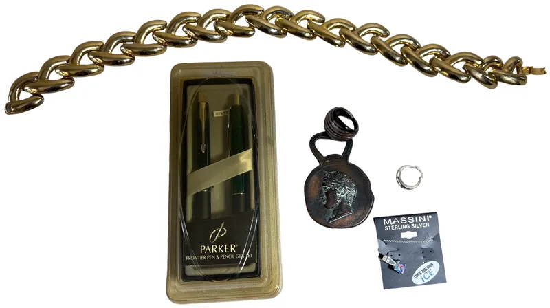 An Assortment of Jewelry and Accessories featuring a Parker Frontier Set and Sterling Silver from auction in Lancaster, Ohio
