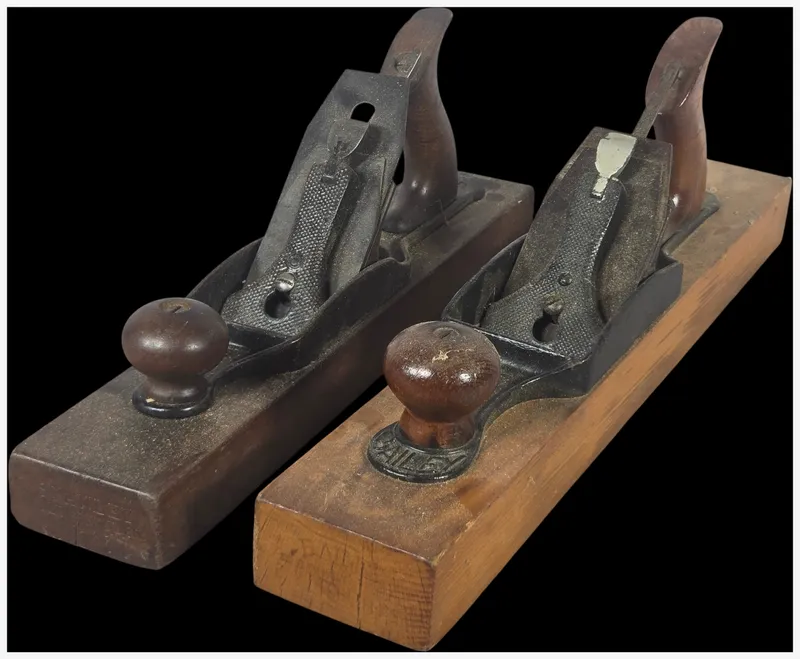 A Pair of Vintage Stanley Bailey No. 27 Transitional Jack Planes from auction in Lancaster, Ohio