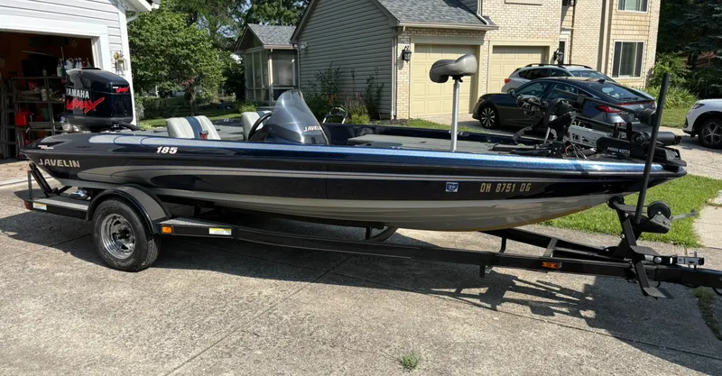 2002 Javelin 185 Bass Boat with 150 HP Yamaha Vmax Outboard and 2003 Javelin Trailer from auction in Lancaster, Ohio