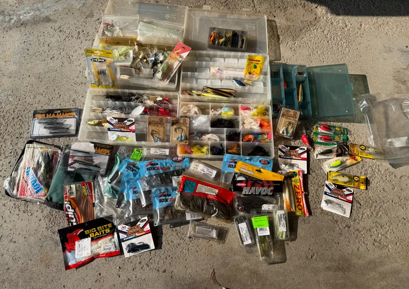 An Assortment of Freshwater Fishing Lures and Tackle Featuring Z-Man Strike King and Berkley from auction in Lancaster, Ohio