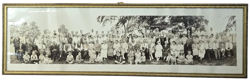 Walrath Studio Panoramic Silver Gelatin Photograph Greenfield Township School Homecoming 1936 from auction in Lancaster, Ohio