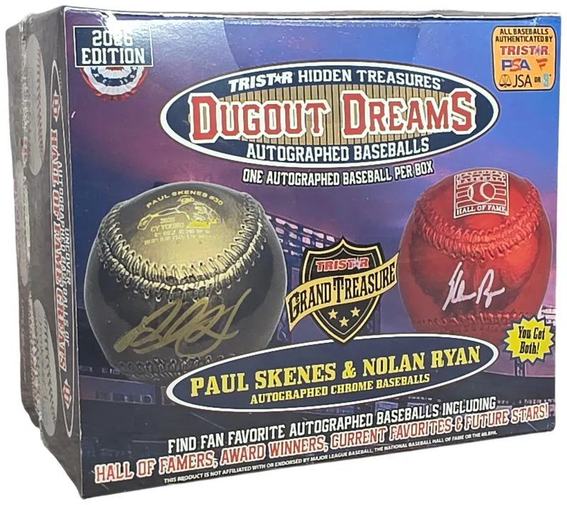 2026 TRISTAR Hidden Treasures Dugout Dreams Sealed Autographed Baseball Box from auction in Lancaster, Ohio