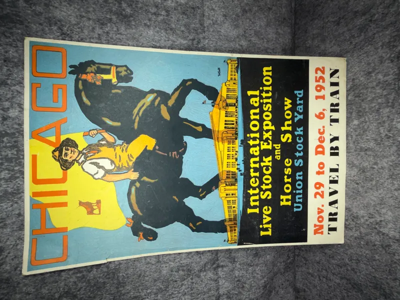 1952 Chicago International Live Stock Exposition and Horse Show Poster by Norman Tolson from auction in Lancaster, Ohio