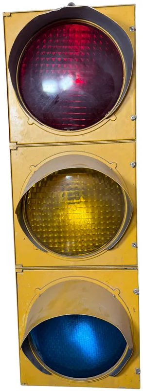 Vintage Eagle Signal Company Alusig Three-Section Aluminum Traffic Signal from auction in Lancaster, Ohio