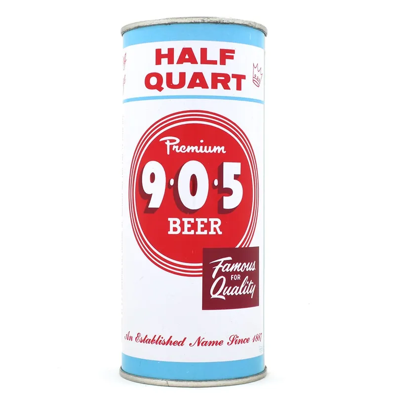 9-0-5 Premium Beer 16 Ounce Flat Top 233-2 MINTY from auction in Brimfield, Massachusetts