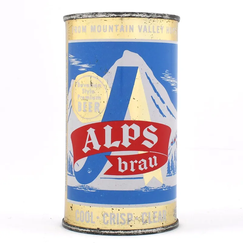 Alps Brau Bavarian Style Premium Beer Flat Top 30-9 from auction in Brimfield, Massachusetts