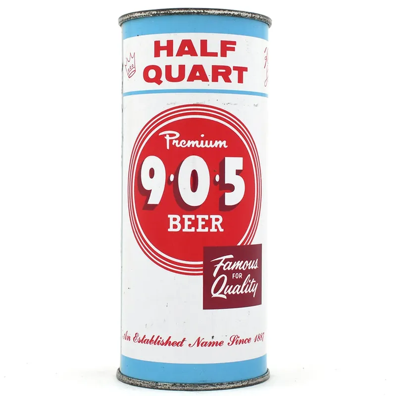 9-0-5 Beer 16 Ounce Flat Top 233-2 from auction in Brimfield, Massachusetts