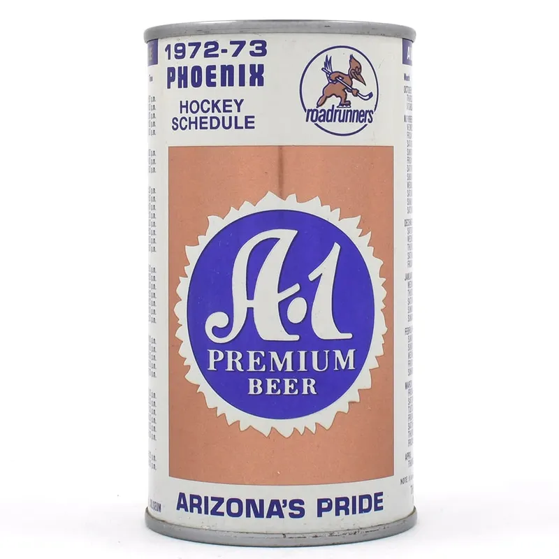 A-1 Beer 1972-73 Phoenix Suns Basketball Schedule Bank Top from auction in Brimfield, Massachusetts