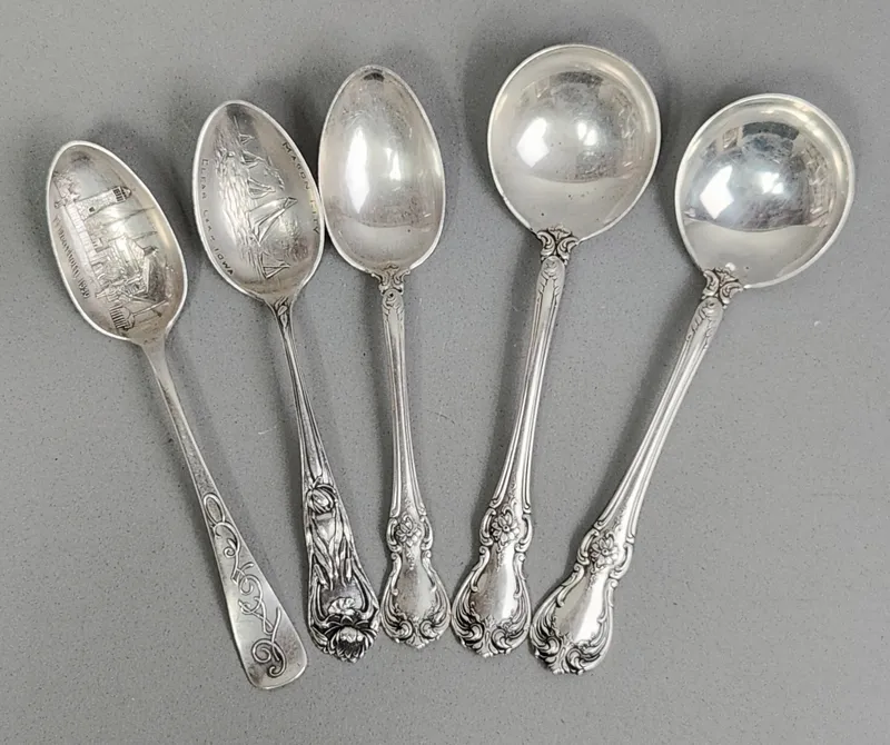 Sterling Spoons Including Towle 150.7 Grams from auction in Okemos, Michigan