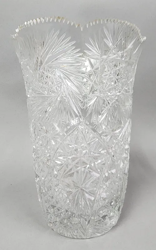 American Brilliant Period Cut Glass Vase from auction in Okemos, Michigan