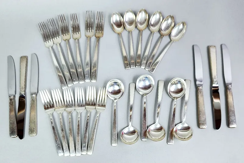 Towle Old Lace Sterling Flatware 1359.99 Grams from auction in Okemos, Michigan