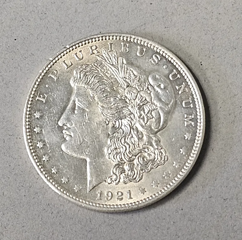 1921 Philadelphia Morgan Silver Dollar from auction in Okemos, Michigan
